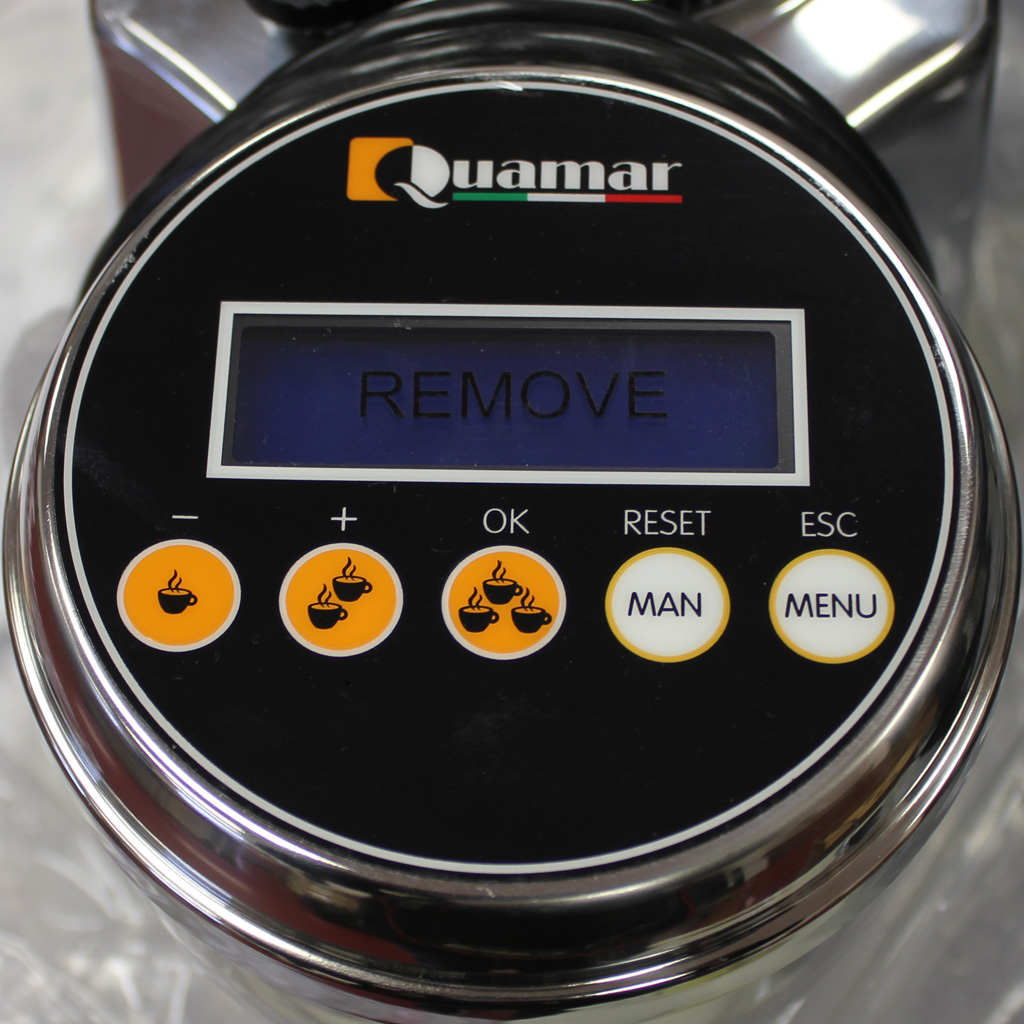 Quamar M80E V2 Electronic Stepped Doserless Espresso Coffee Grinder