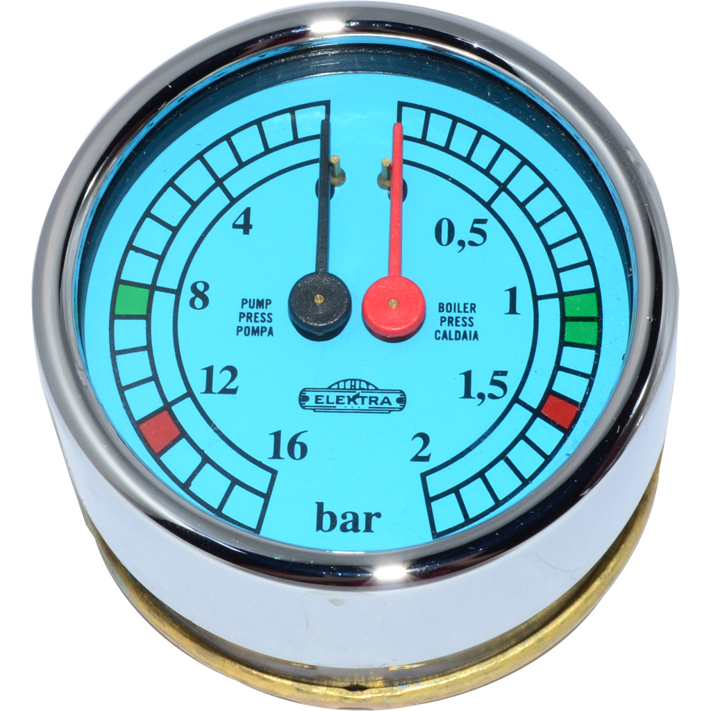 Elektra 02904014 Dual Pressure Gauge Ocean Blue