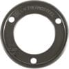 Round metal flange labeled "Thermosteel" with three bolt holes and a central opening, resembling the Rancilio 69000306 component for coffee machines.