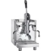 The Bezzera Strega S Tank V2 Espresso Machine features a stainless steel body, lever handle, pressure gauge, dual steam wands, and four legs, with the iconic Bezzera name displayed on its front panel. © 2025 1st-line.com
