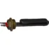 ECM US1003 heating element, black U-shaped component with brass threaded base and two metal connectors, isolated on white background.