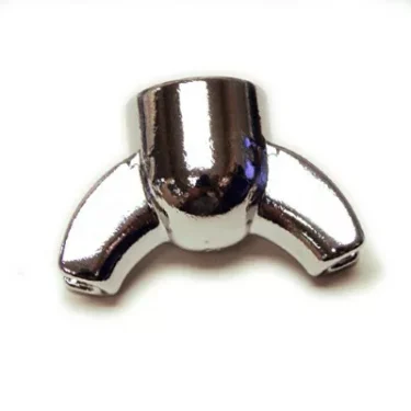 A chrome-plated Ascaso I..567 Dual Spout connector, designed for Ascaso Steel Professional Only espresso machines, featuring two curved arms and a straight top, shown on a white background. © 2025 1st-line.com