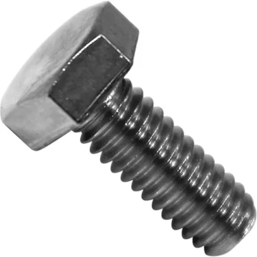 A close-up image of the Bezzera 7816404 Screw TE M4X10 UNI 5739 A2, featuring a hexagonal head and threaded body, displayed at an angle on a white background. © 2025 1st-line.com