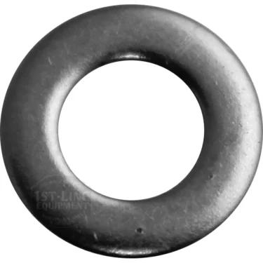 A close-up of the Elektra 00364035 Washer - Nivola, a black metal washer with a central hole, viewed from above on a plain white background. © 2025 1st-line.com