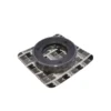 A Mazzer OEM Grinding Burr Set for Stark, featuring a circular mechanical seal in plastic packaging on square paper backing with a black-and-white Mazzer MAZ logo pattern, is displayed against a white background. © 2025 1st-line.com