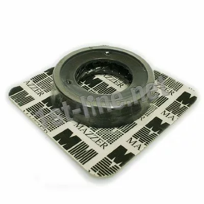 Mazzer OEM 64mm flat grinding burrs set on paper with Mazzer logo and branding.