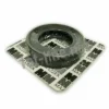 A set of Mazzer OEM FMA00151C 3-Phase 83mm Flat Grinding Burrs (set of 2) rests on branded Mazzer packaging, showcasing the circular burrs with sharp edges viewed from above. © 2025 1st-line.com