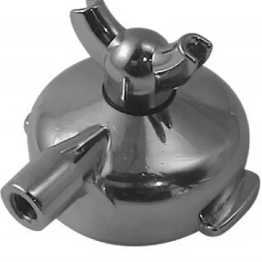 The Ascaso I..533 Filterholder is a metallic, round dual-spout portafilter body with a winged handle, designed for Ascaso Steel Professional espresso machines. © 2025 1st-line.com