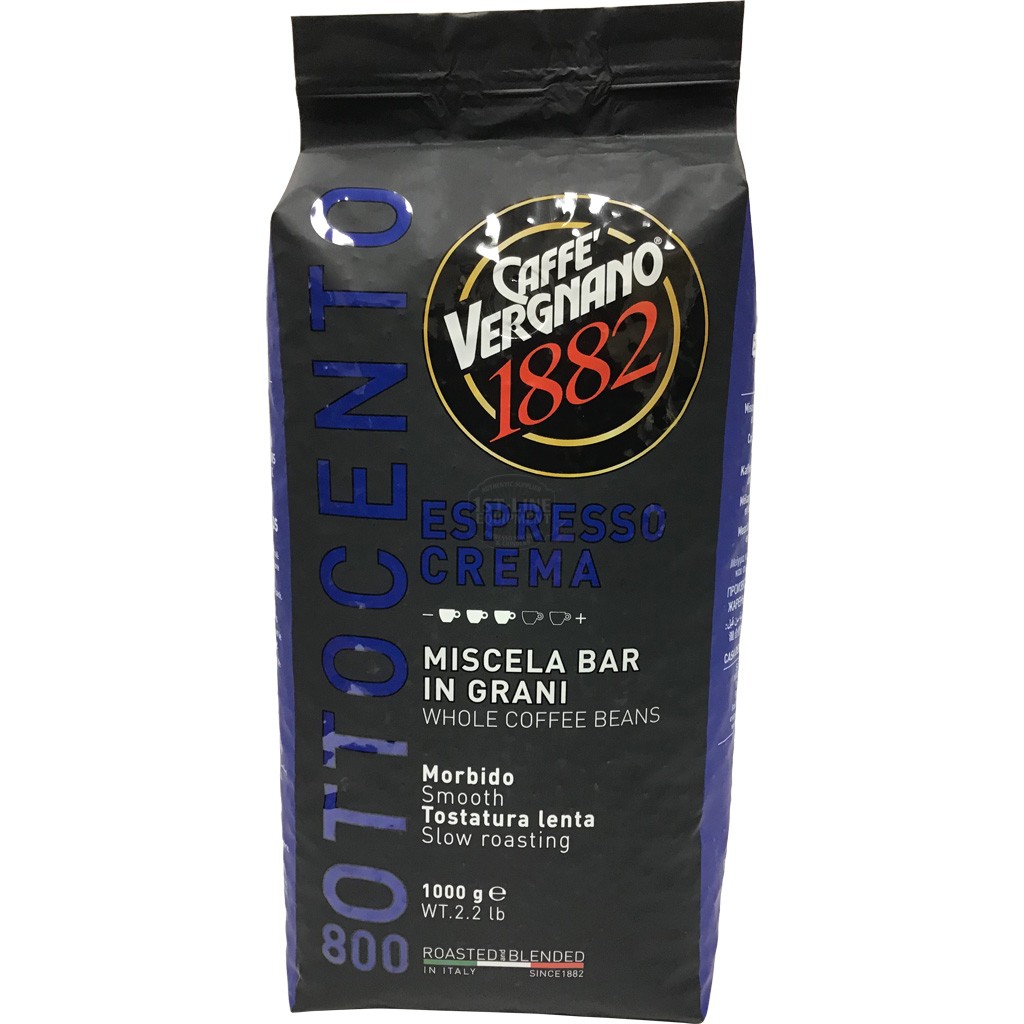 Caffe’ Vergnano Espresso Crema 800 Whole Coffee Beans