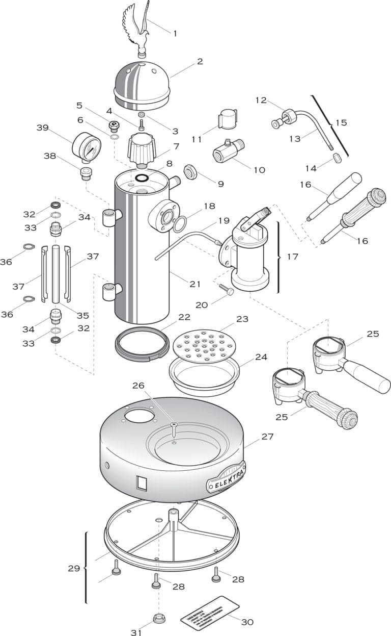 Elektra Microcasa Leva Parts Diagram (20102018) 1stline Equipment, LLC