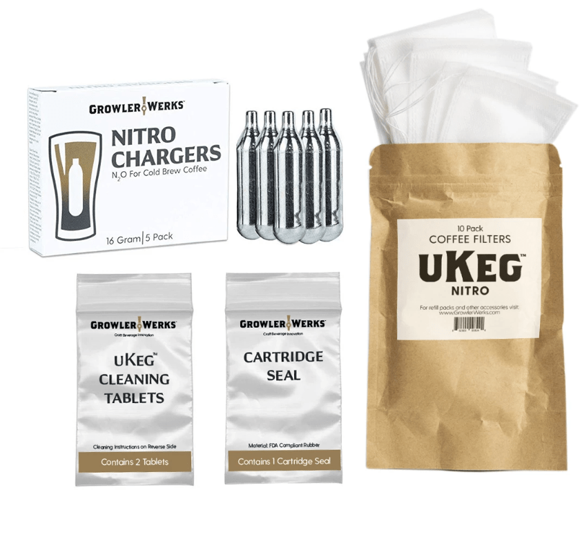 GrowlerWerks Refill Kit for uKeg Nitro Cold Brew Coffee Maker