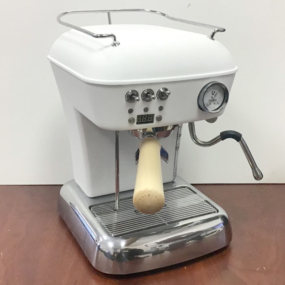 SOLD Ascaso Dream UP V3 PID Cloud White Espresso Machine w/ WOOD Handle