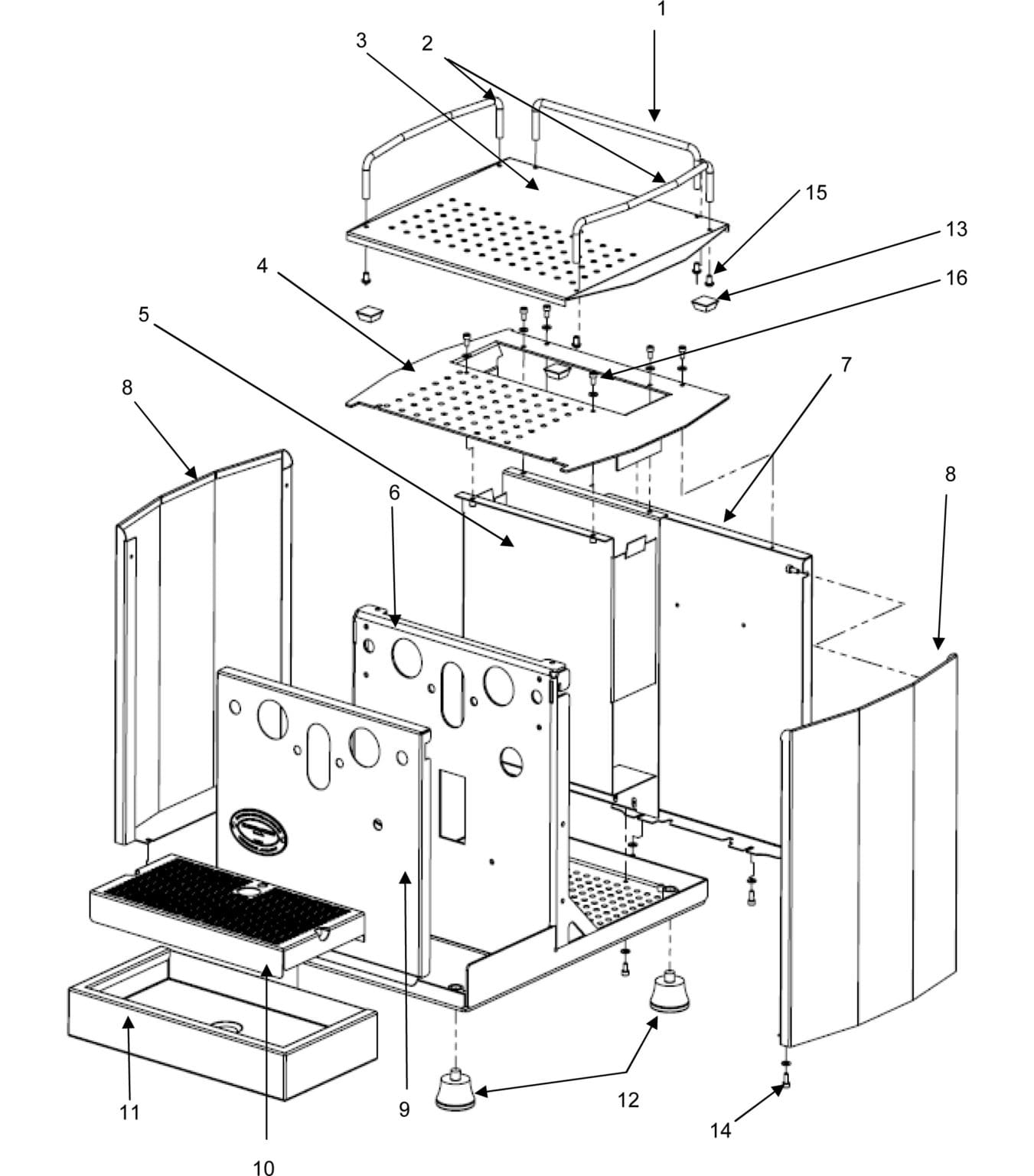 Parts Diagram ECM Barista 1stline Equipment, LLC