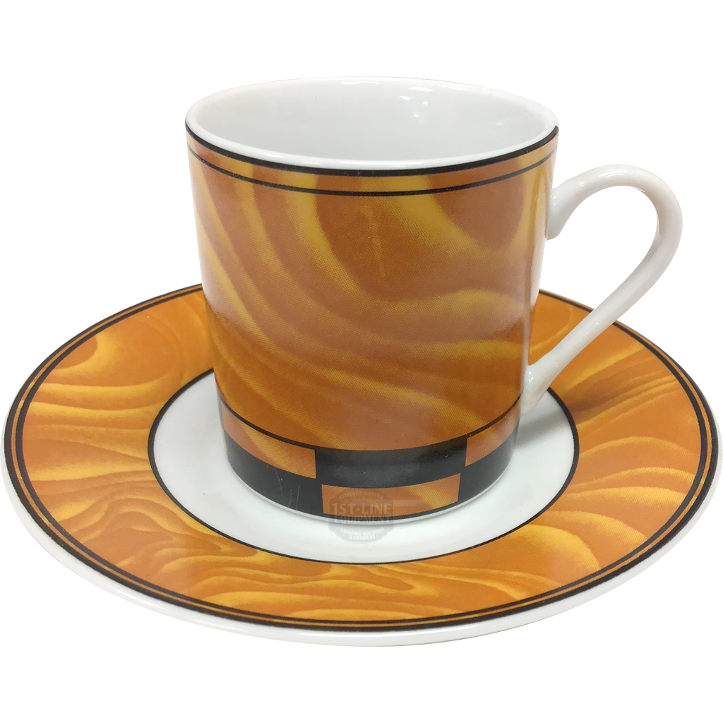 DISCONTINUED 1stline Elegant Espresso Cup & Saucer set of 6 1st