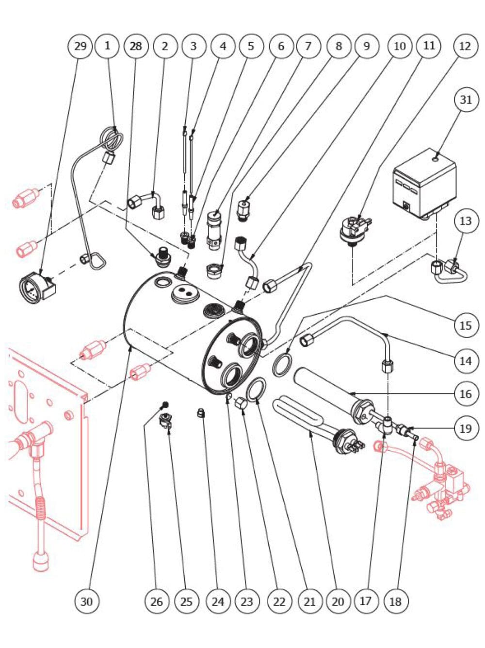 Parts Diagram Bezzera Strega 1stline Equipment, LLC