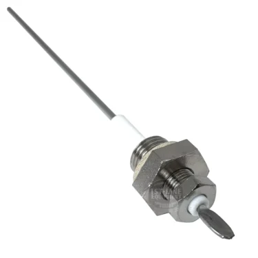 The V..375 150mm LEVEL FILLING PROBE is a metal thermocouple sensor with a long, thin probe and threaded hex fitting, ideal for industrial temperature measurement and level filling applications. © 2025 1st-line.com