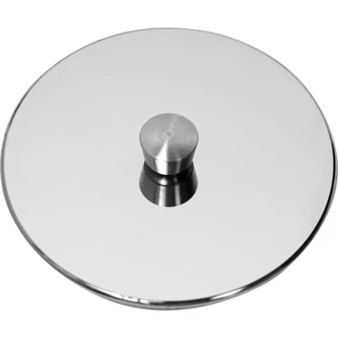 The ECM G1145 Stainless Steel Funnel Lid is a round, silver accessory with a central metal handle, shown from above on a white background. Its an essential ECM add-on, compatible with models like the ECM G1145. © 2025 1st-line.com