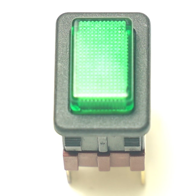 V.4258 19x13mm GREEN LIGHT SWITCH 1stline Equipment