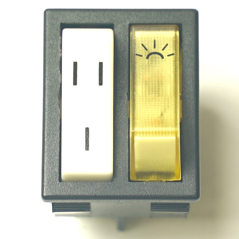 V.4389 Double Rocker Switch - Yellow/White - 1st-line Equipment