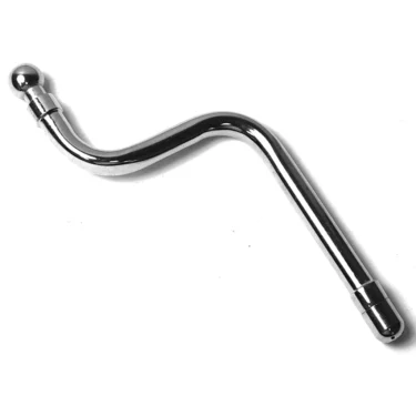 The F.1099 FAEMA E-91/DUE STEAM WAND is a shiny, metal, S-shaped steam rod with a rounded ball end and flat tip, designed for FAEMA E-91 models and shown on a white background. © 2025 1st-line.com