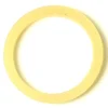 The LT..23 SILICONE PORTAFILTER GASKET 63.3x50.2x6mm is thin, flat, and pale yellow with a smooth texture, displayed on a white background. © 2025 1st-line.com