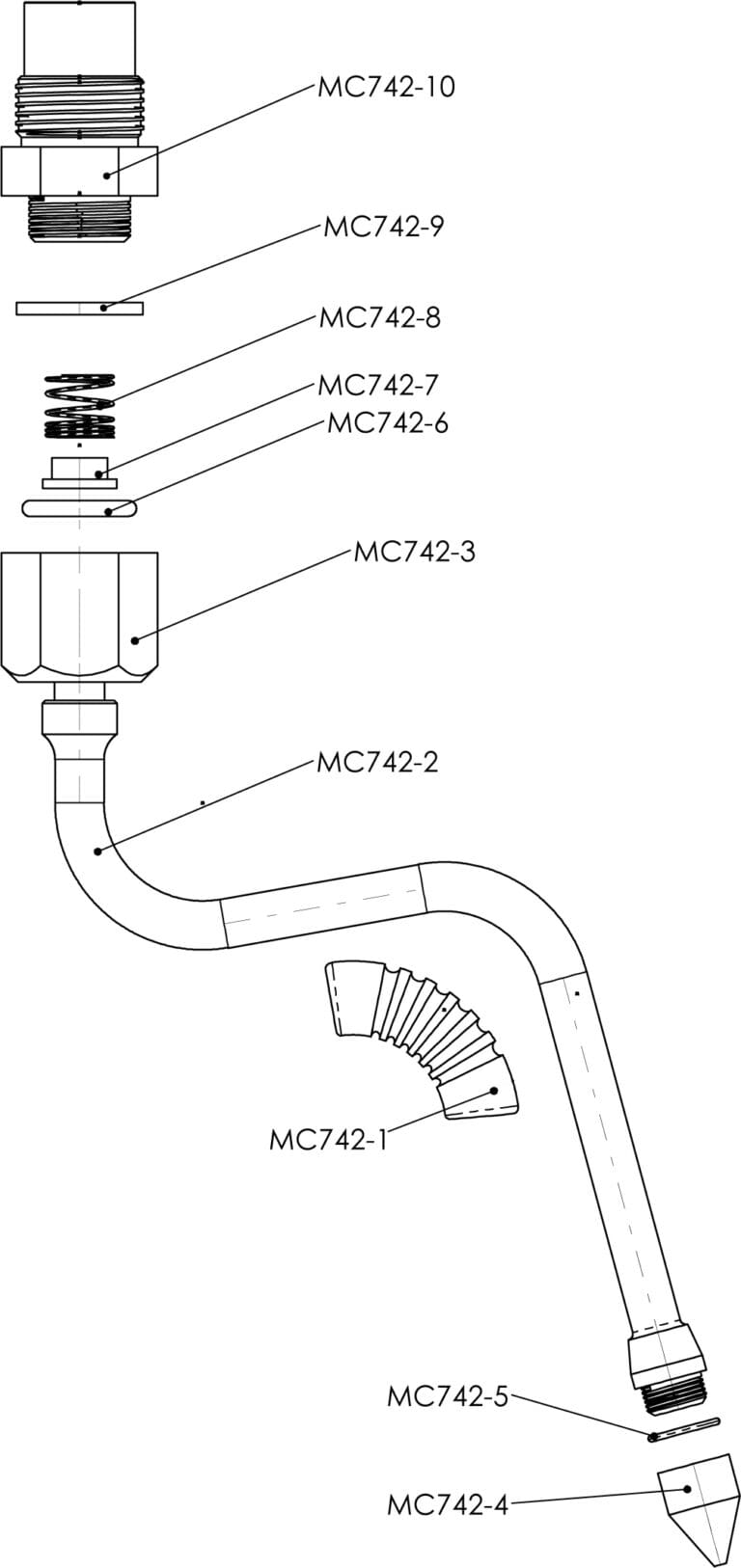 Lelit MC742 MultiDirectional Steam Wand 1stline Equipment, LLC