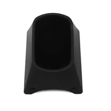 The Fiorenzato 900001319 Complete Touchpad Assembly V220/110 in Deepblack Mat is a black, rectangular sensor with a curved top and two screw holes at the base, ideal for Fiorenzato machines and shown on a white background. © 2025 1st-line.com