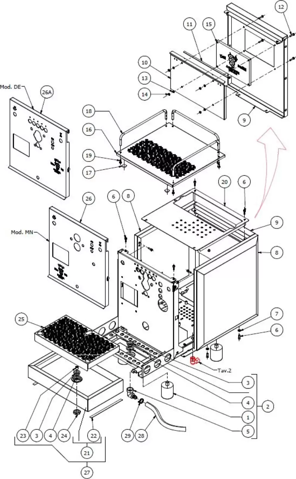 Parts Diagram Bezzera Duo MN 1stline Equipment, LLC
