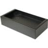 Torre T02BAC001NO Peppina matte black drip tray, sleek rectangular design for espresso grounds, ideal accessory for coffee setups.